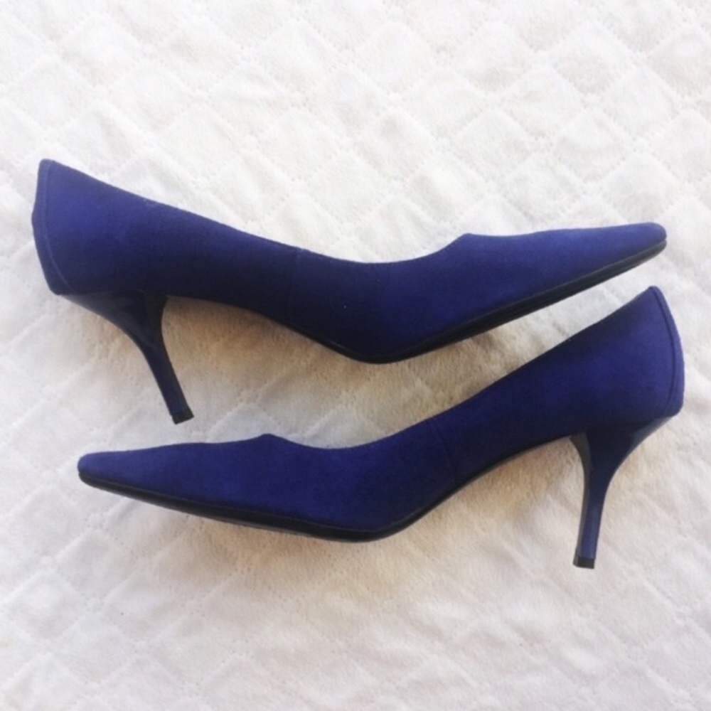 Calvin Klein Blue Suede Heels
